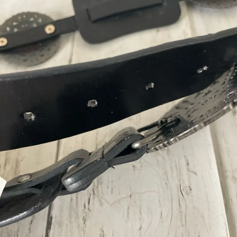 Black Leather Buckle Size XL